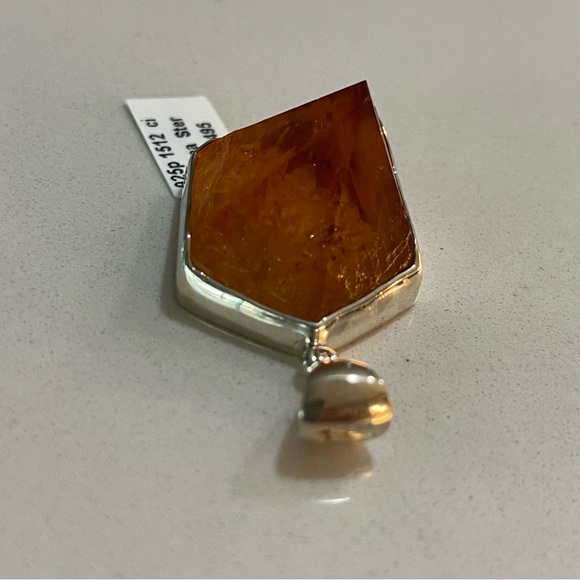 One of a kind 72.90 carat faceted Citrine Quartz Pendant - Picture 5 of 11